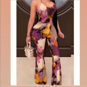 Purple rain back out jumpsuit